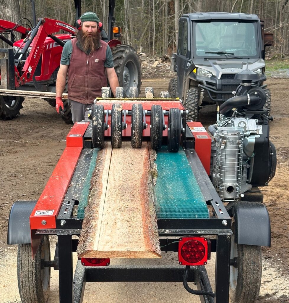 Ben edges 2 sides of a flitch in 1 pass