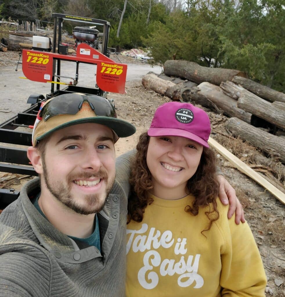Evan and Carolina left their careers as scientists to begin new ones - full-time sawyers with a TimberKing sawmill. Hard work, they say, but they love their new careers!