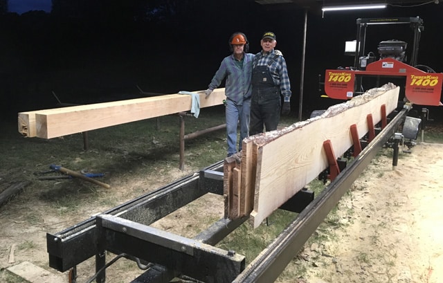 Bryan (left) and his cousin, Tommy Joe, sawed well into the night on occasion.