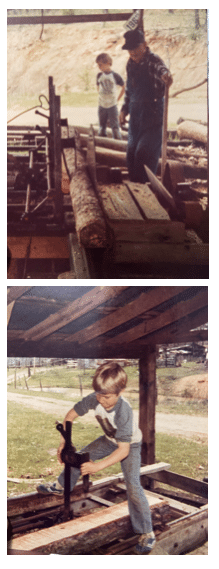 Daniel helps Grandad saw