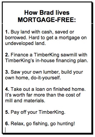 how Brad lives mortgage-free