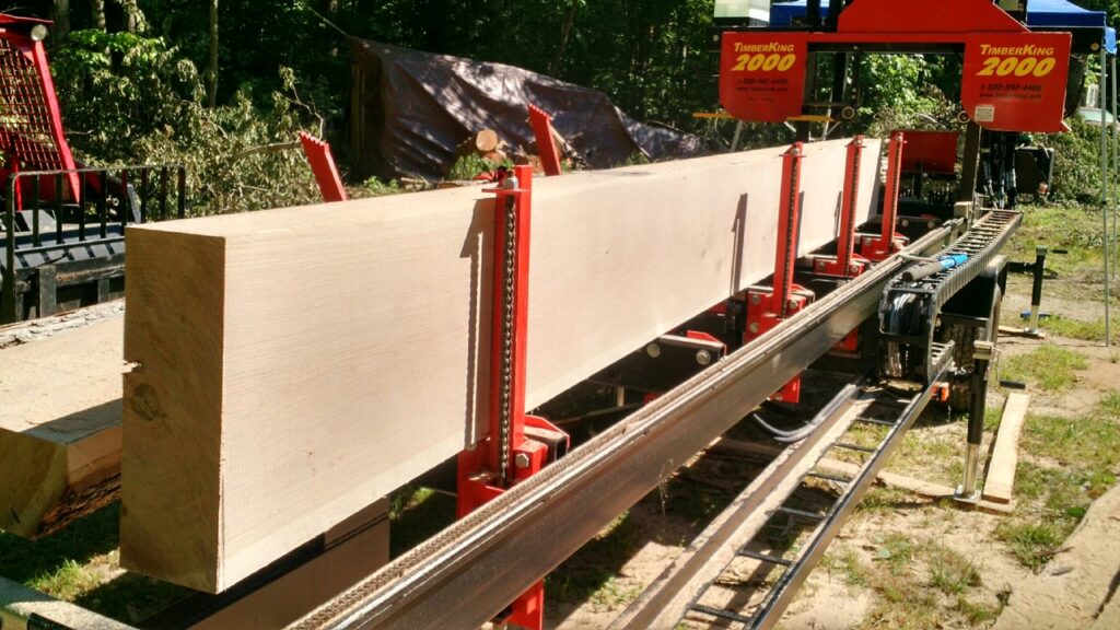 Dennis has this 17' long beam, 6" x 18", ready to cut up into fence posts.