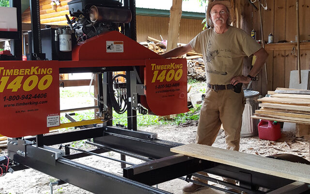 Jon Betry's a real D-I-Y homesteader with a self-sufficiency lifestyle. He's on his third TimberKing sawmill. "Just couldn't wear out the other two."