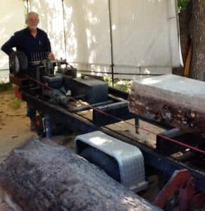 Allen Piepenburg built his own timber frame home with his TimberKing sawmill