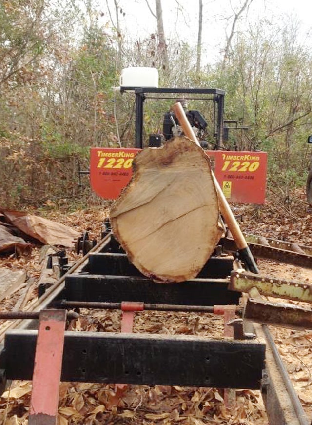 His 100 acres gives Chris all the raw materials he needs.