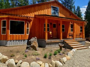 Cabin built with a TimberKing Sawmill