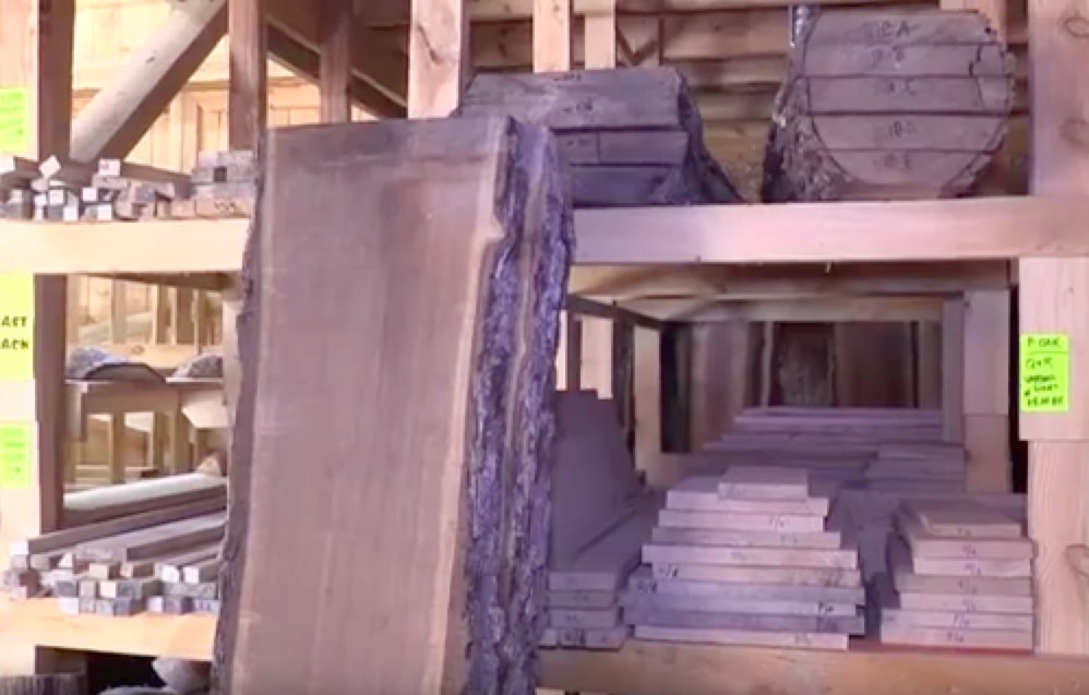 All kinds of woodworkers come to Bob's showroom to hand-pick their boards from his inventory.