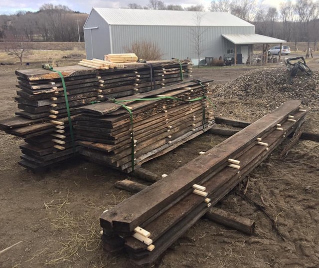 What a beautiful stack 'o lumber John sawed. Black walnut, we suspect