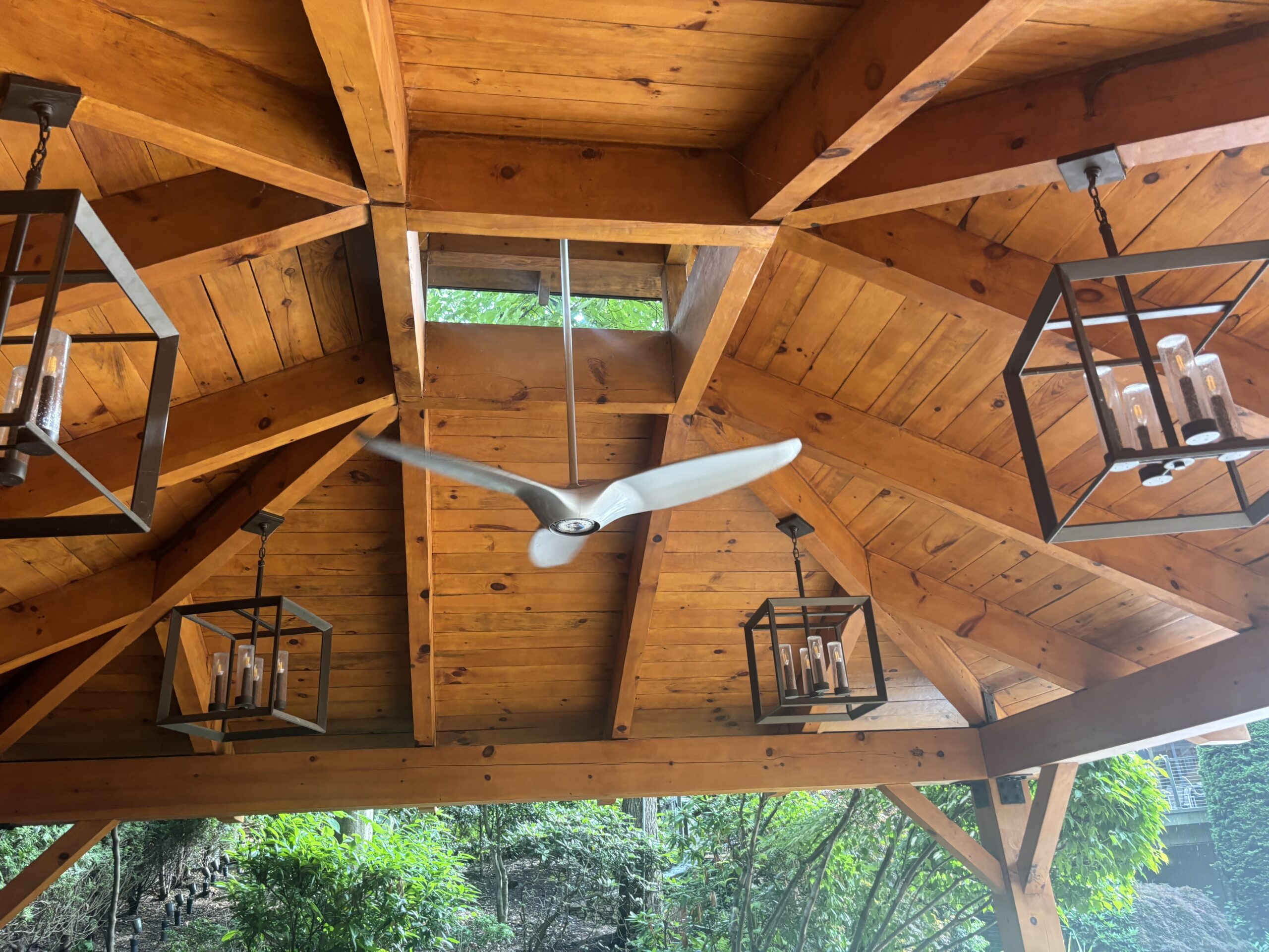 Ceiling of the cabana Ryan Crimmins built